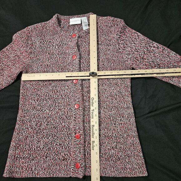 Liz Claiborne Womens Sweater Multi-Color Size Small Cotton Blend Button-up - Picture 3 of 12